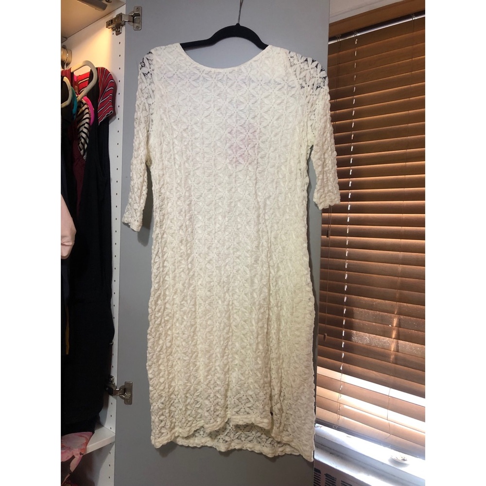 White Lacey midi dress